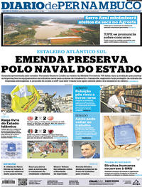 Capa do jornal Diario de Pernambuco 18/10/2017