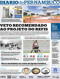 Capa do jornal Diario de Pernambuco 19/07/2017