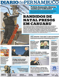Capa do jornal Diario de Pernambuco 19/09/2017