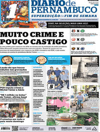 Capa do jornal Diario de Pernambuco 20/05/2017