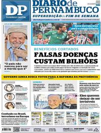 Capa do jornal Diario de Pernambuco 20/08/2017