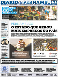 Capa do jornal Diario de Pernambuco 20/10/2017