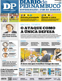 Capa do jornal Diario de Pernambuco 21/05/2017