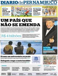 Capa do jornal Diario de Pernambuco 21/08/2017