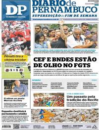 Capa do jornal Diario de Pernambuco 22/10/2017