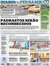 Capa do jornal Diario de Pernambuco 22/11/2017