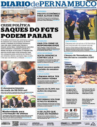 Capa do jornal Diario de Pernambuco 23/05/2017