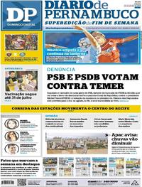 Capa do jornal Diario de Pernambuco 23/07/2017