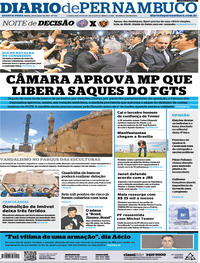 Capa do jornal Diario de Pernambuco 24/05/2017