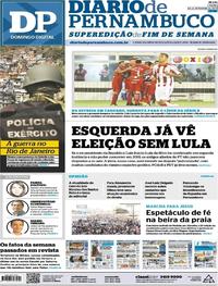 Capa do jornal Diario de Pernambuco 24/09/2017