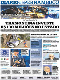 Capa do jornal Diario de Pernambuco 24/10/2017