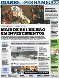 Capa do jornal Diario de Pernambuco 25/08/2017