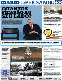 Capa do jornal Diario de Pernambuco 25/10/2017