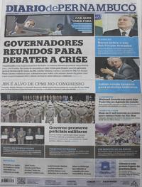 Capa do jornal Diario de Pernambuco 26/05/2017