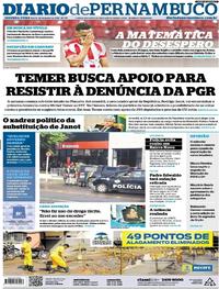 Capa do jornal Diario de Pernambuco 26/06/2017