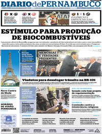Capa do jornal Diario de Pernambuco 26/09/2017
