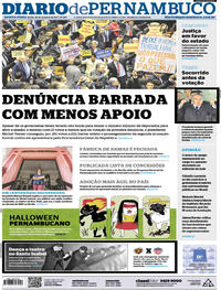 Capa do jornal Diario de Pernambuco 26/10/2017