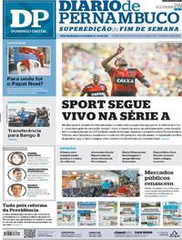 Capa do jornal Diario de Pernambuco 26/11/2017
