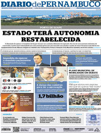 Capa do jornal Diario de Pernambuco 27/09/2017