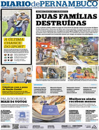 Capa do jornal Diario de Pernambuco 27/11/2017