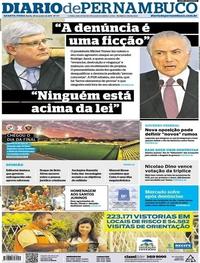 Capa do jornal Diario de Pernambuco 28/06/2017