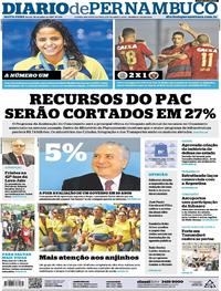 Capa do jornal Diario de Pernambuco 28/07/2017