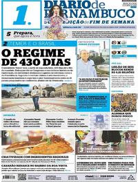 Capa do jornal Diario de Pernambuco 28/10/2017