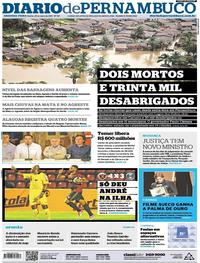 Capa do jornal Diario de Pernambuco 29/05/2017