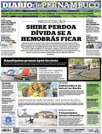 Capa do jornal Diario de Pernambuco 29/08/2017
