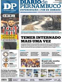 Capa do jornal Diario de Pernambuco 29/10/2017