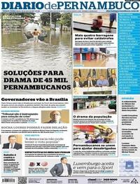 Capa do jornal Diario de Pernambuco 30/05/2017