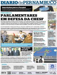 Capa do jornal Diario de Pernambuco 30/08/2017