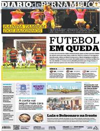 Capa do jornal Diario de Pernambuco 30/10/2017