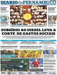 Capa do jornal Diario de Pernambuco 01/06/2018