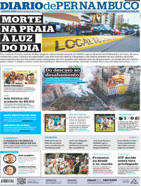 Capa do jornal Diario de Pernambuco 02/05/2018