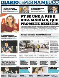 Capa do jornal Diario de Pernambuco 02/08/2018