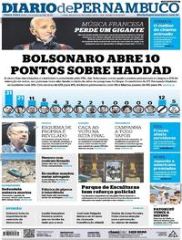 Capa do jornal Diario de Pernambuco 02/10/2018