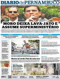 Capa do jornal Diario de Pernambuco 02/11/2018