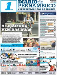 Capa do jornal Diario de Pernambuco 03/02/2018