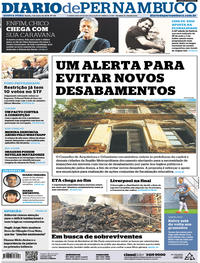 Capa do jornal Diario de Pernambuco 03/05/2018
