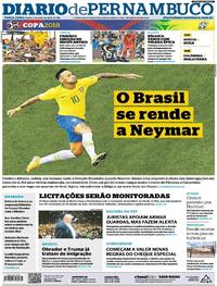 Capa do jornal Diario de Pernambuco 03/07/2018