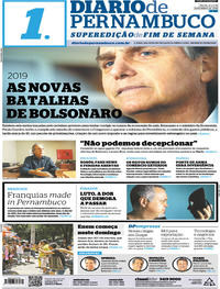 Capa do jornal Diario de Pernambuco 03/11/2018
