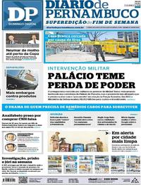 Capa do jornal Diario de Pernambuco 04/03/2018