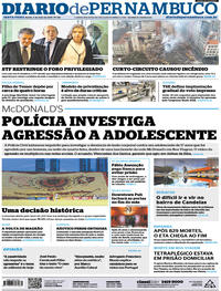Capa do jornal Diario de Pernambuco 04/05/2018