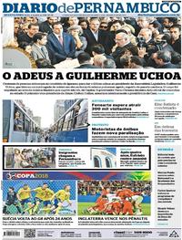 Capa do jornal Diario de Pernambuco 04/07/2018