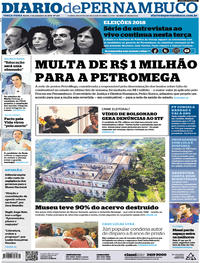 Capa do jornal Diario de Pernambuco 04/09/2018