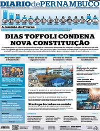 Capa do jornal Diario de Pernambuco 04/10/2018