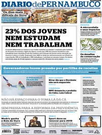 Capa do jornal Diario de Pernambuco 04/12/2018