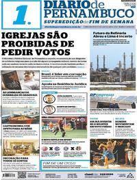 Capa do jornal Diario de Pernambuco 05/05/2018