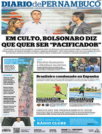 Capa do jornal Diario de Pernambuco 05/11/2018